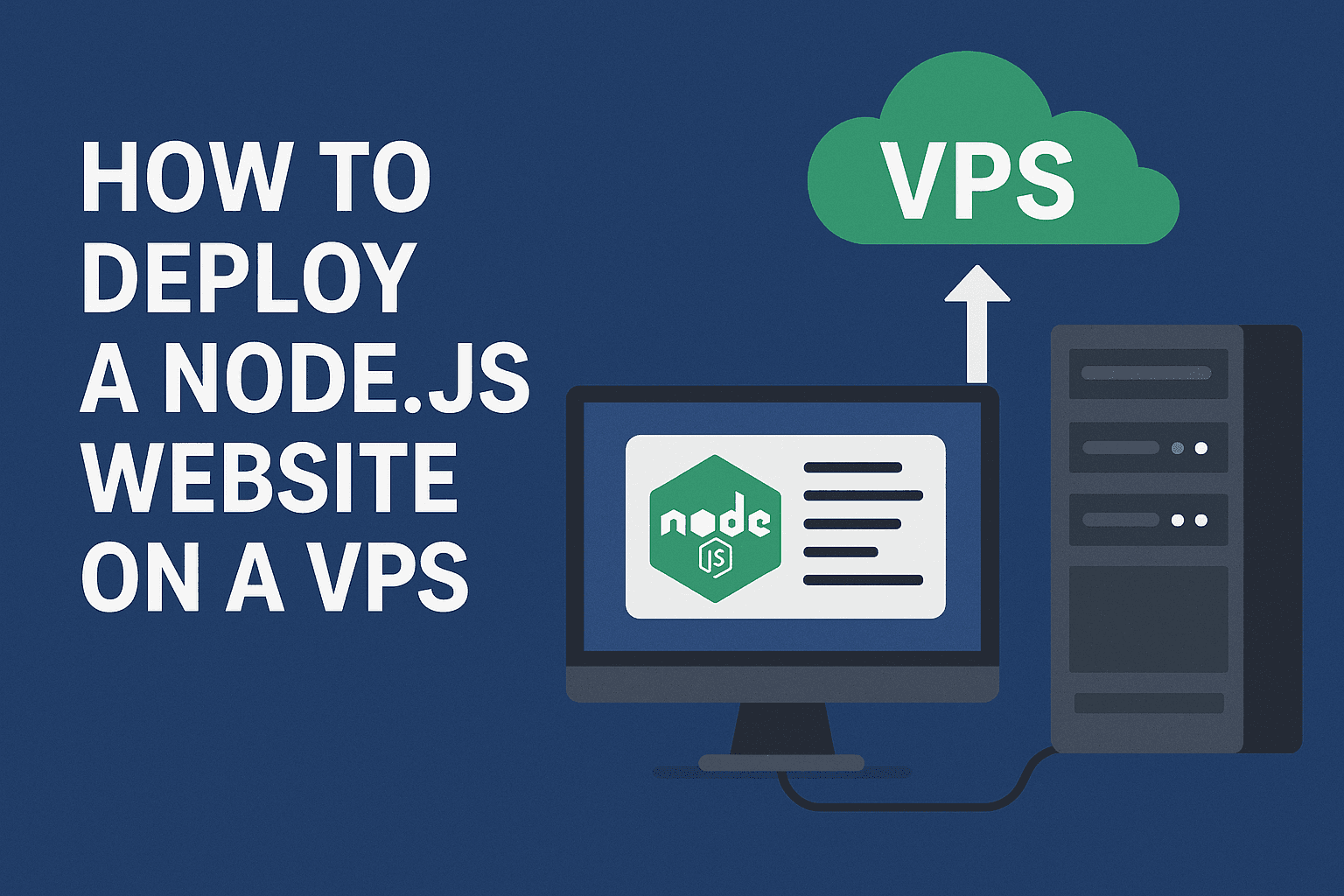 Image with vps server and text